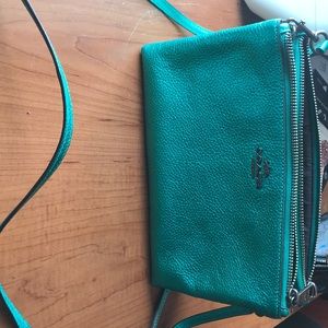 Brand new metallic green coach purse